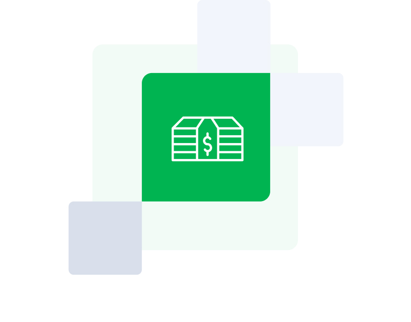 stack of money on green background